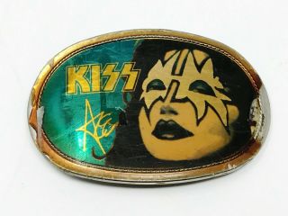 Kiss Belt Buckle Ace Frehley Pacifica Rare 1977 - Vintage Rock Memorabilia