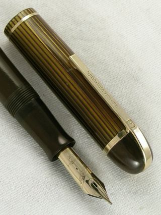Vintage & Rare Huge 1940s Eversharp Skyline " Executive " Fountain Pen Restored