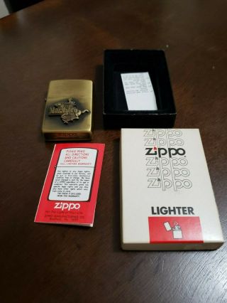 Rare Vintage Collectors 1982 Marlboro Zippo Cowboy Horse Lighter w Box 7
