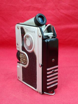 Vintage Goerz Minicord 16mm Tlr Subminiature Camera,  Case & Filters.  F 2 Lens