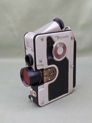 VINTAGE GOERZ MINICORD 16mm TLR SUBMINIATURE CAMERA,  CASE & FILTERS.  f 2 LENS 5