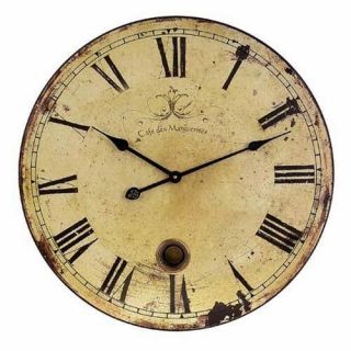 Imax 2511 Large Wall Clock Pendulum Vintage Style Round Wall Clock Wall Decor