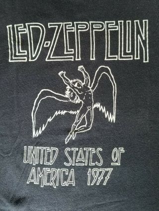 Led Zeppelin 1977 - 1979 Pre - Concert Tour T - Shirt Retro Vintage Classic Record