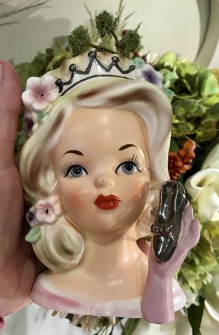 RARE Vintage Walt Disney Cinderella Lady Head Vase 5