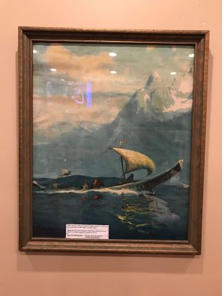Sydney Laurence Alaskans Off To The Potlatch Framed Vintage Painting