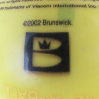 Brunswick Spongebob Bowling Ball 12 Pound Yellow Drilled Rare USA Vintage Bag 8