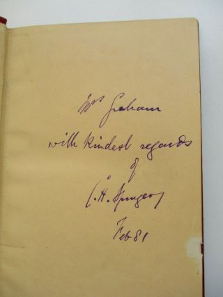 Signed C H Spurgeon Rare Signature John Ploughman 