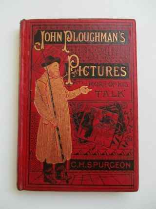 Signed C H SPURGEON Rare Signature JOHN PLOUGHMAN ' S PICTURES,  1881 2