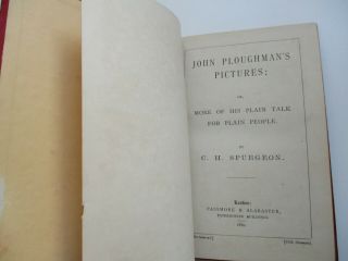 Signed C H SPURGEON Rare Signature JOHN PLOUGHMAN ' S PICTURES,  1881 8