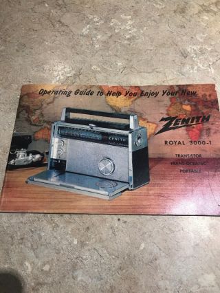 Vintage Zenith Transoceanic Royal 3000 - 1 Multiband All Transistor Radio 7