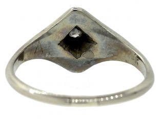 Antique Ladies 1920s Art Deco 14k White Gold 0.  20ct Diamond Engagement Ring 3
