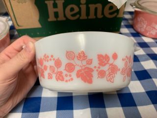 Vintage PYREX Pink Gooseberry Set 5