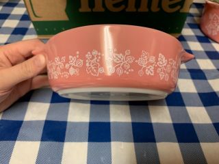 Vintage PYREX Pink Gooseberry Set 8