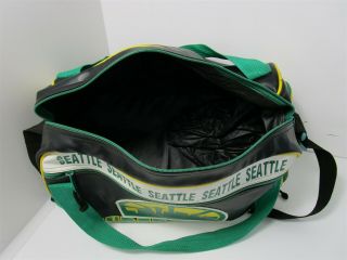 Vintage Seattle Supersonics Duffle/Gym/Sports Bag Leather With Strap & Handles 6
