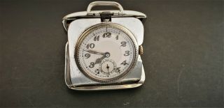 Antique Solid Silver Art Deco Style Mechanical Folding Purse/pocket Watch