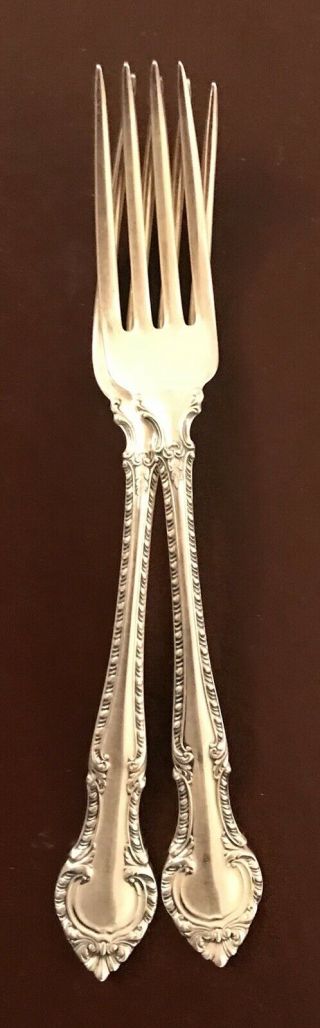 English Gadroon By Gorham 2 Sterling Silver Dinner Forks 7 1/8” - No Monograms