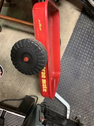 Vintage Amf Pedal Tractor Trac Mate Wagon Red