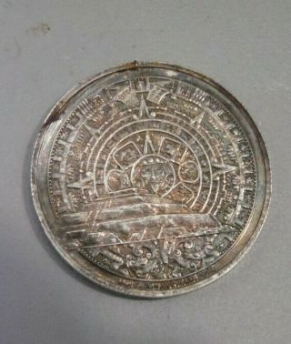 Vintage PANCHO VILLA silver coin good Need Cleaning plata pura,  999 onzas 2
