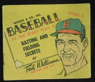 1955 Wilson & Co Meats Certified Franks Ted Williams Boston Red Sox Rare Booklet