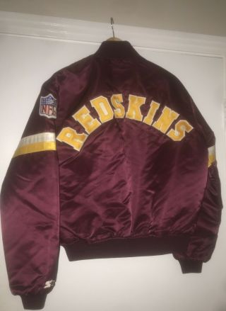 Rare Vintage 80s 90s Starter Pro Line Nfl Washington Redskins Satin Jacket Men L