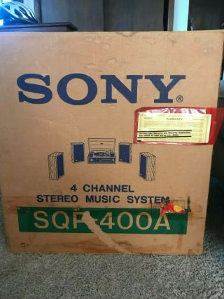 Rare Vintage Sony Sqp - 400 4 Channel Stereo Music System Vinyl Record Player 70 