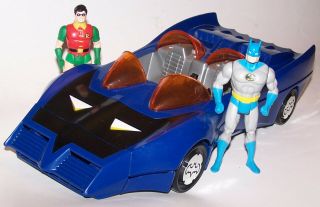 Vintage 1984 Powers Batmobile With Batman & Robin Action Figures - Kenner