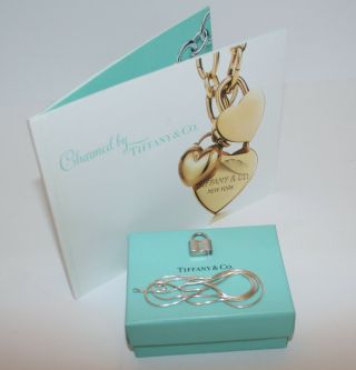 Vintage Tiffany & Co 1837 Lock Charm Pendant Necklace 925 Silver 24 " Chain & Box