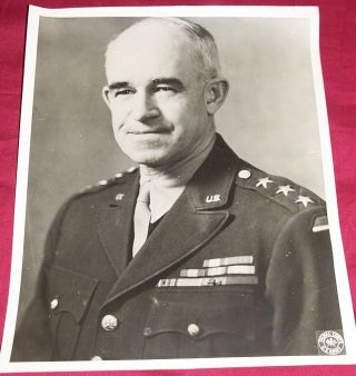 Official Us Army Signal Corps General Omar Bradley Photo Picture Wwii Korea War