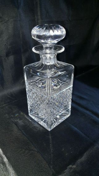 Antique Baccarat Crystal Regnévelle Decanter.  Circa Late 19th Century.  7 LBS. 2