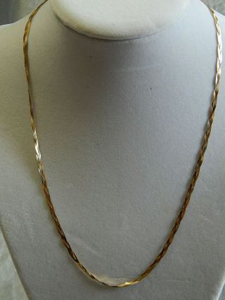 Vintage Braided 18k Gold Necklace Tri Colored Not Scrap 921 6
