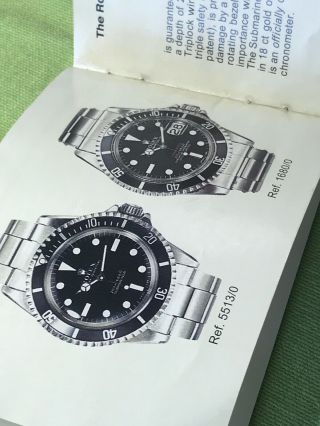 Vintage Rolex Submariner booklet 376 - 35 - 31 (1976) English Version. 7