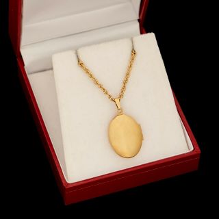 Antique Vintage Art Deco 14k Gold Filled Gf Carla Locket Pendant Necklace
