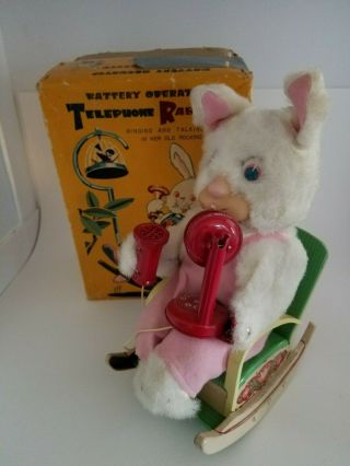 Telephone Rabbit Tin Vintage Modern Toys W/ Box