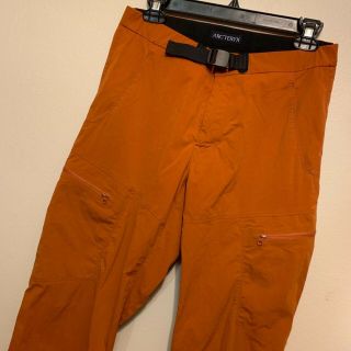 Arcteryx Mens Nylon Hiking Pants Sz S - 30x32 Burnt Orange Belted Vtg Rare Style