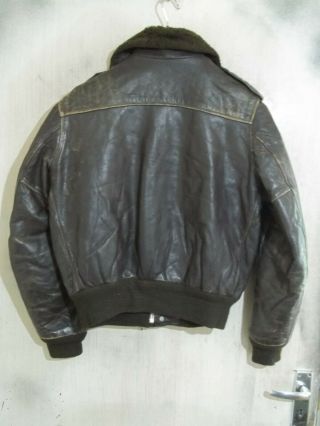 VINTAGE SCHOTT IS - 674 - MS USA ISSUE DISTRESSED LEATHER A2 FLYING JACKET SIZE 40 4