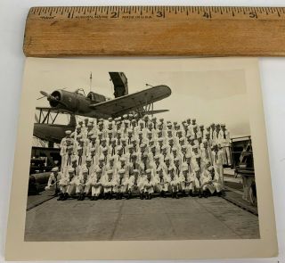 Wwii / Korea Photo Us Navy Sailors Aircraft Plane Pilots Uss Pittsburgh