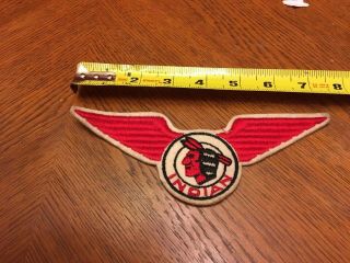 Vintage Indian Motorcycle Chief Double Winged Wing Patch 1930