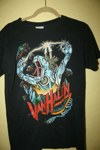 Vintage 80’s Van Halen Kicks Ass 1986 Rock Concert Tour T Shirt M/l
