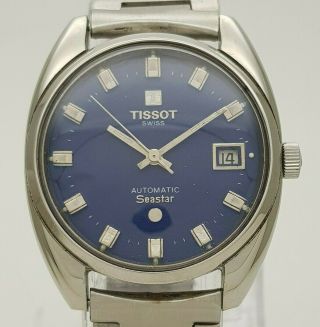 Vintage Tissot Seastar 21j Automatic Cal 784 - 2 Date 35mm Swiss Mens Wrist Watch