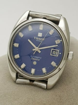 Vintage Tissot Seastar 21J Automatic Cal 784 - 2 Date 35MM Swiss Mens Wrist Watch 6