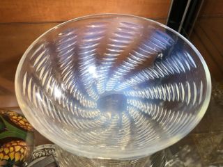 A Stunning And Rare Rene Lalique " Ondes " Pattern Opalescent Glass Bowl C1935