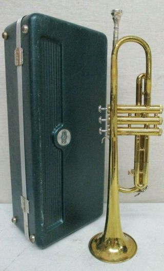Vintage Bundy Selmer Vincent Bach Brass Trumpet In Case Serial 192601