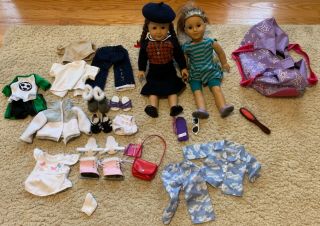 American Girl Dolls Molly And Mckenna With Accessories