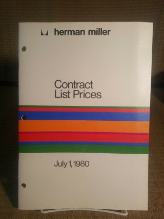 Vtg Herman Miller Contract List Prices 1980 Ephemera