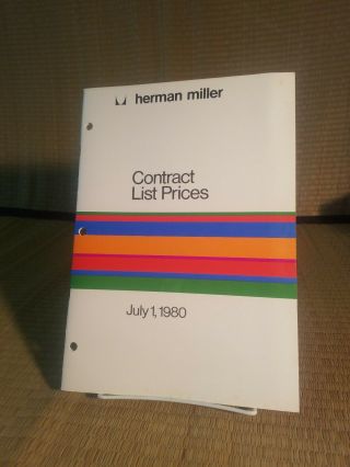 Vtg Herman Miller Contract List Prices 1980 Ephemera 2