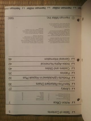Vtg Herman Miller Contract List Prices 1980 Ephemera 7