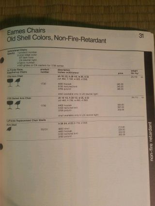 Vtg Herman Miller Contract List Prices 1980 Ephemera 8