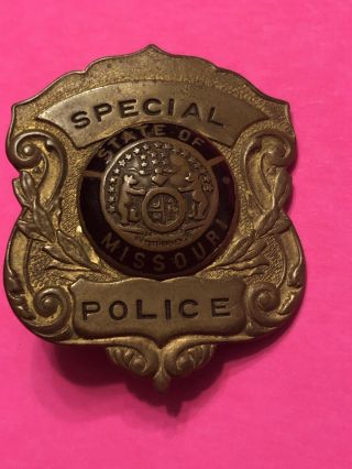 Vintage Antique Obsolete Early 1900s Missouri Special Police Badge State Sheriff