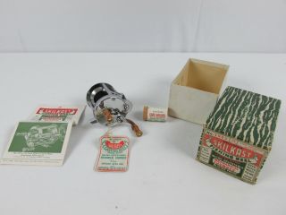 Vintage Pflueger Skilkast 1953 Fishing Reel W/ Box Collectible Reel