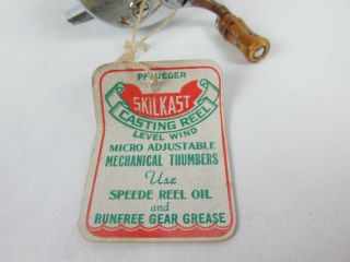 Vintage PFLUEGER SKILKAST 1953 Fishing REEL w/ Box Collectible Reel 4